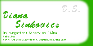 diana sinkovics business card